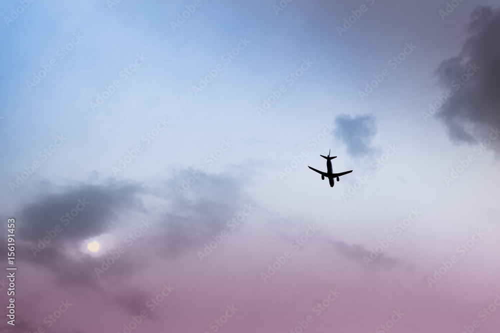 Fototapeta premium Passenger aircraft on short final