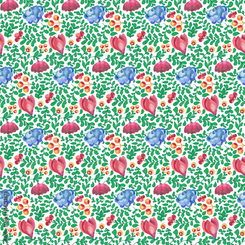 Watercolor seamless pattern in Chinese style