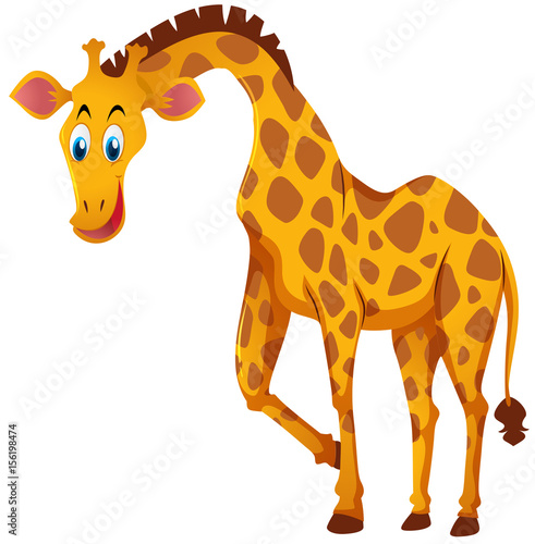 Giraffe with happy face