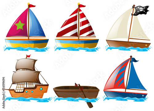Different kinds of vessels
