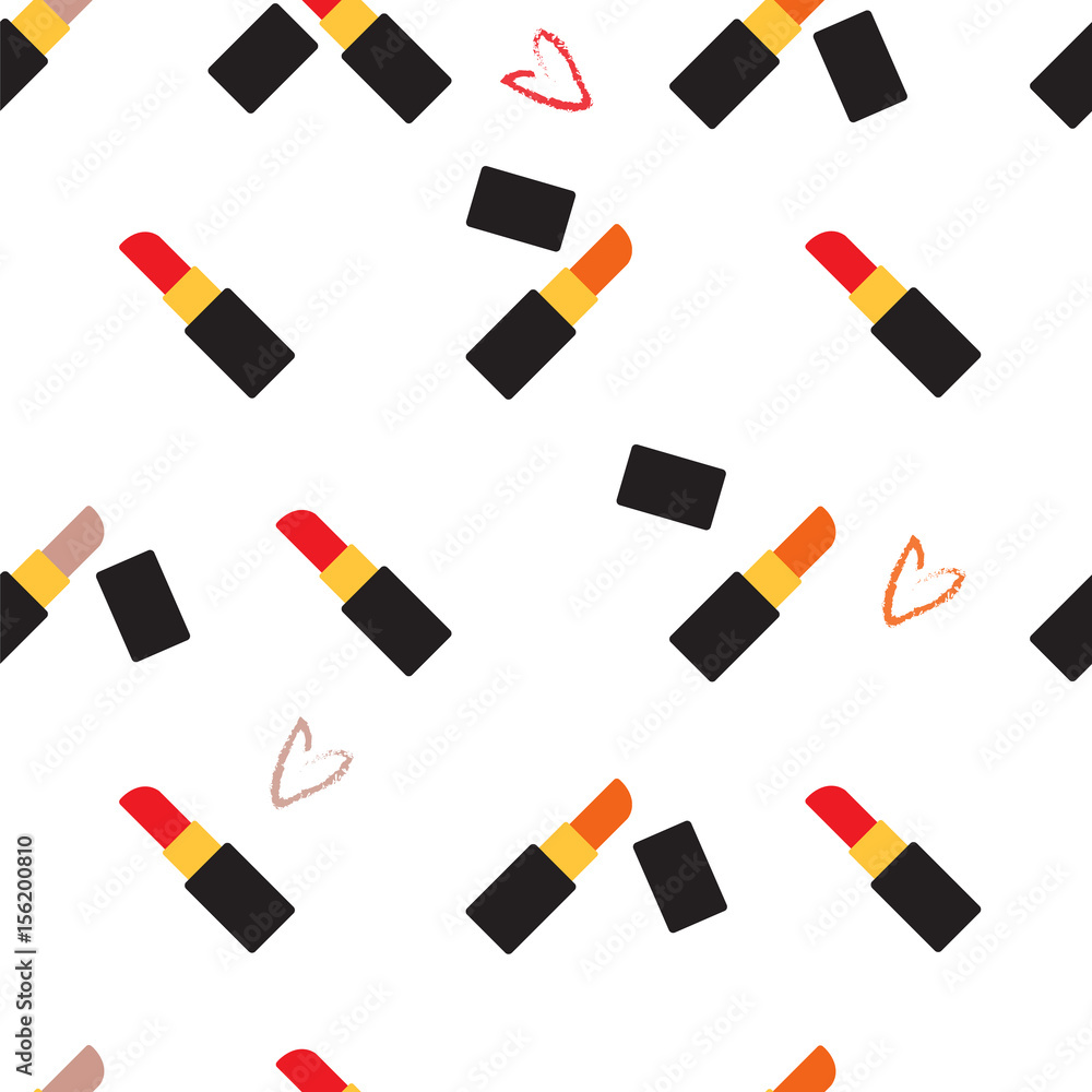 Minimal Easy Shape Lipsticks Seamless Pattern Minimal Easy Shape Lipsticks Seamless Pattern