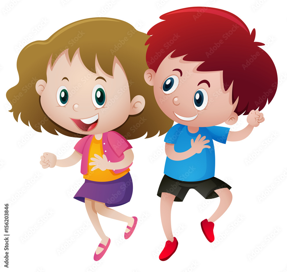 Boy and girl dancing Boy and girl dancing