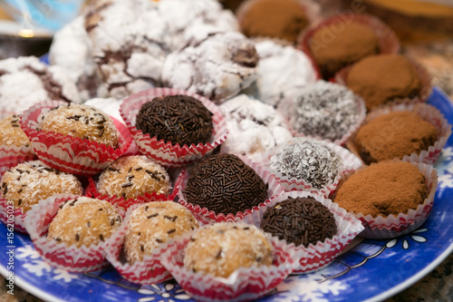 Delicious Assorted Truffles and Crinkle Cookies