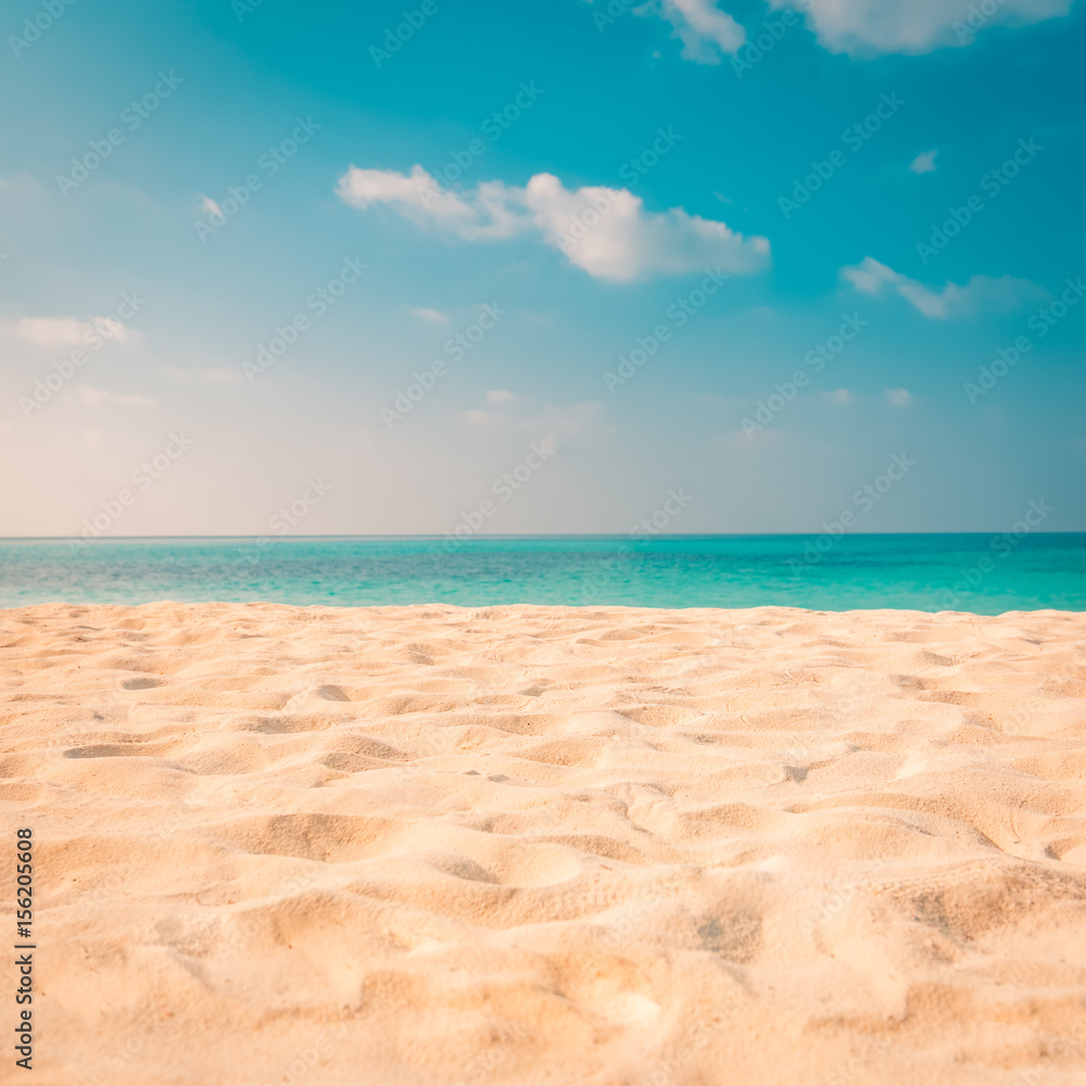 Perfect tropical beach landscape. Vacation holidays background 