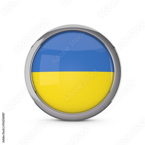 Ukraine national flag in a glossy circle shape with chrome frame. 3D Rendering Free Download Ukraine national flag in a glossy circle shape with chrome frame. 3D Rendering - GFXLoad