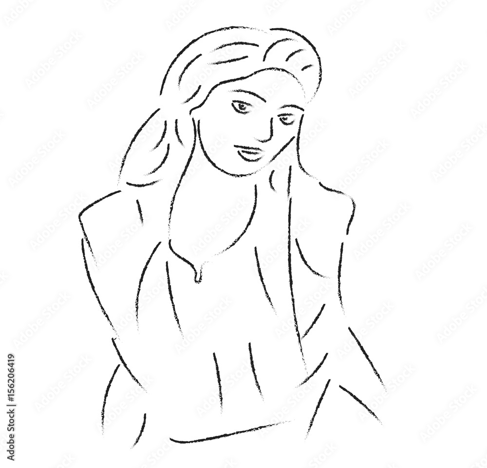 dessin femme trait dessin femme trait