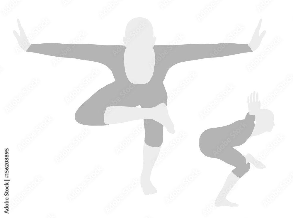 Vector - EPS 10 vector illustration of Yoga Pose