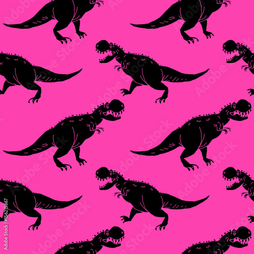 vector set silhouettes of dinosaur animal illustration