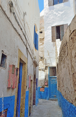 Narrow streets of Medina in Essaouira in Morocco © avtor_ep