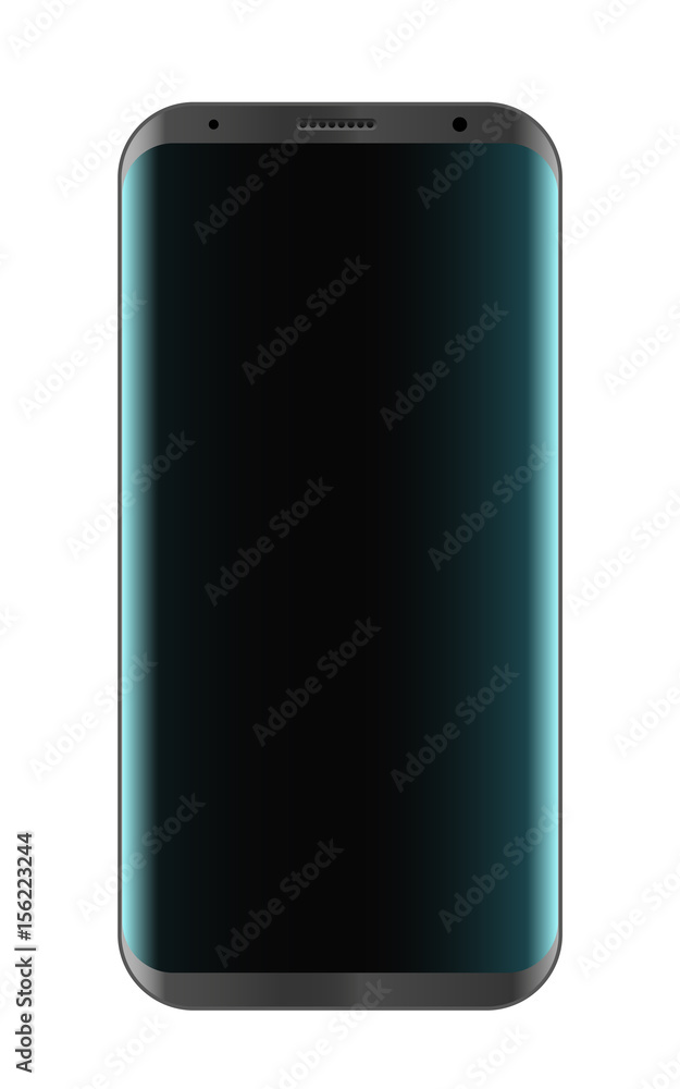 Modern smartphone mockup isolated on white