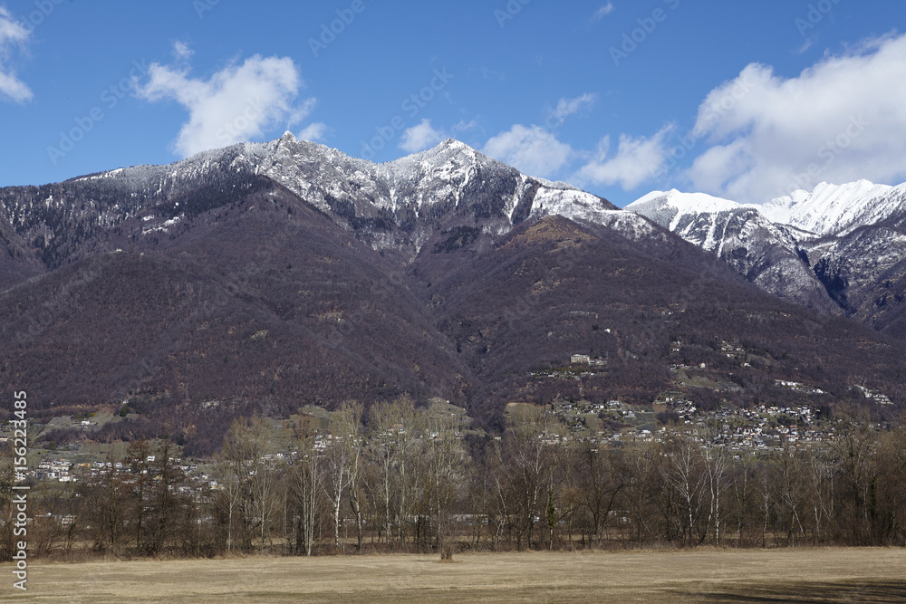 Landschaft in Quartino (Tessin, Schweiz)