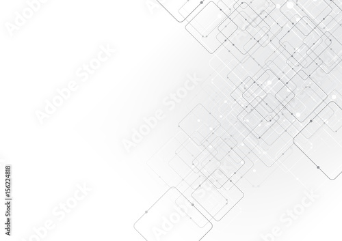 vector background abstract technology communication data Science