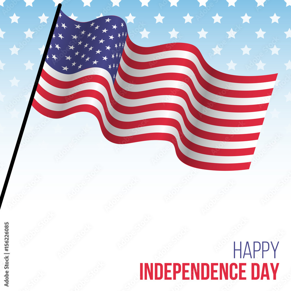 Patriotic independence day banner with flag of USA Patriotic independence day banner with flag of USA