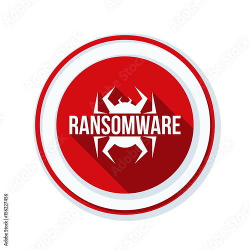 Ransomware Hazard sign
