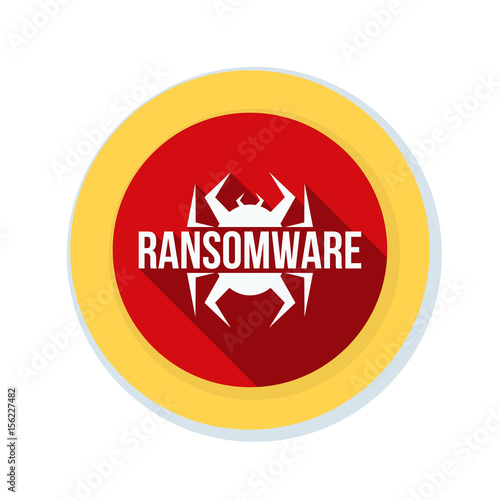 Ransomware Hazard sign