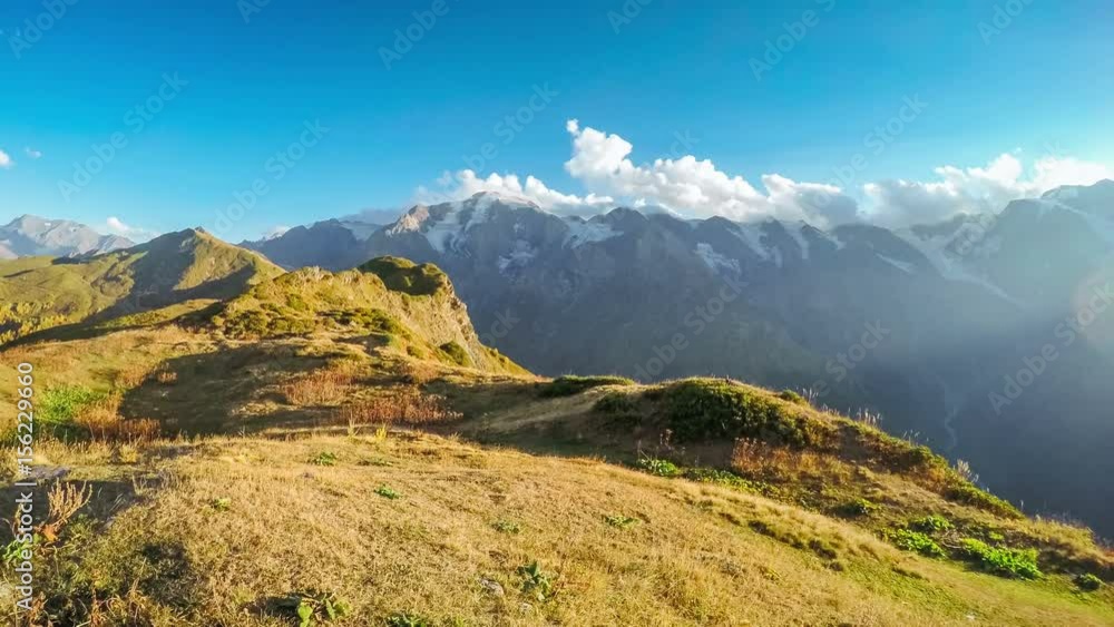 Edge of the world. Precipice of mountain. 2K Timelapse of Ushba mountain, Georgia, Europe. Caucasus. Virgin nature where no man feet was. Edge of the world. Precipice of mountain. 2K Timelapse of Ushba mountain, Georgia, Europe. Caucasus. Virgin nature where no man feet was.