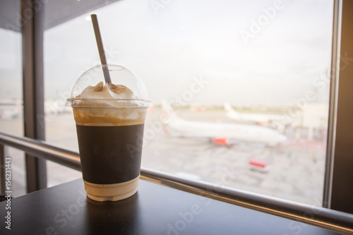 Bild auf Leinwand Cup of ice coffee