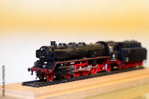 Toy steam locomotive train model