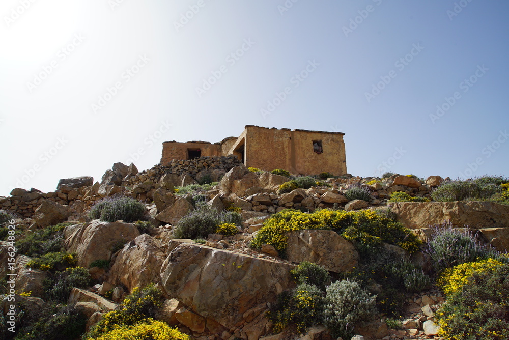Old building in the top of a mountain -Morocco-