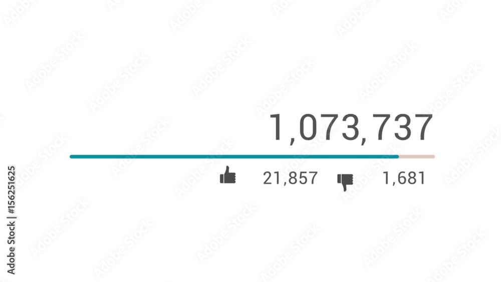 A close up of a video counter quickly increasing and decreasing to 1 ...