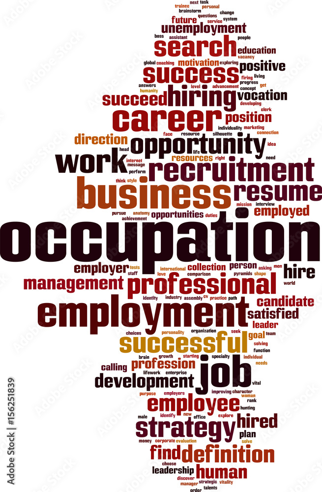 Obraz premium Occupation word cloud