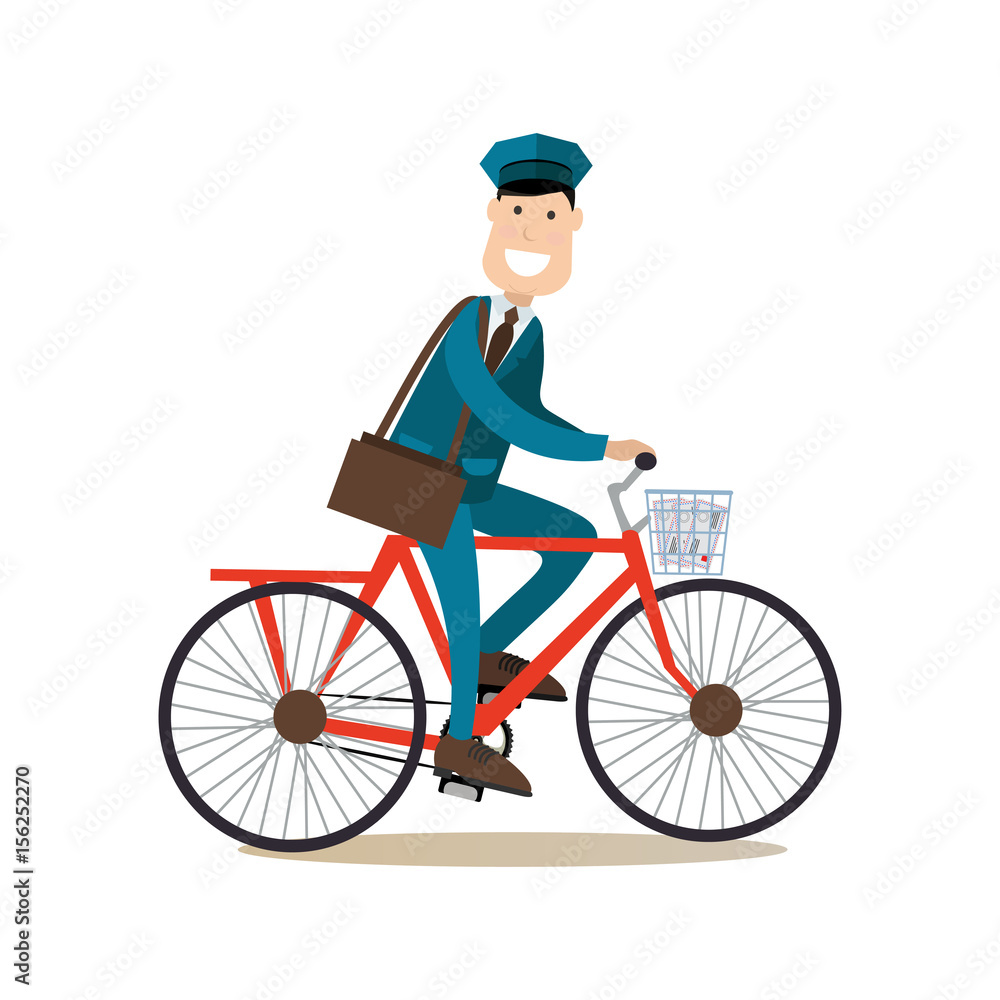 Delivery people concept vector illustration in flat style Delivery people concept vector illustration in flat style