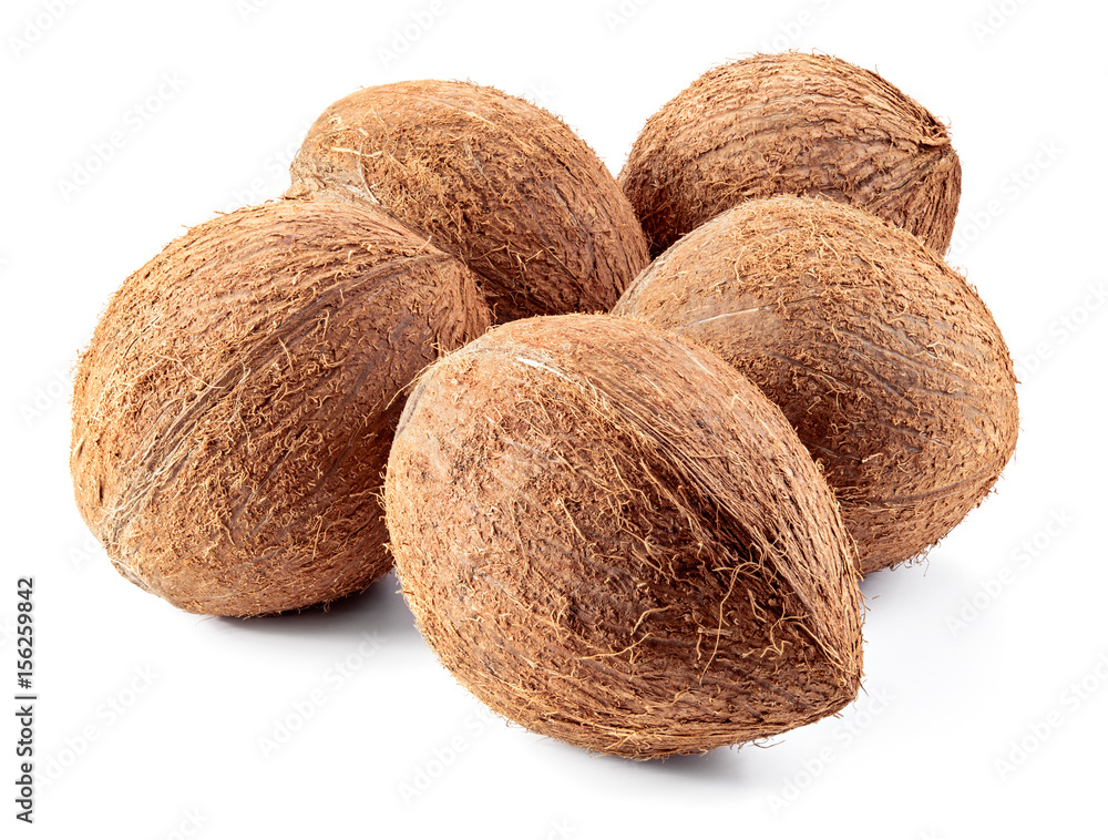 Coconut. Coco nuts isolated on white background. Collection. Full depth of field. Coconut. Coco nuts isolated on white background. Collection. Full depth of field.