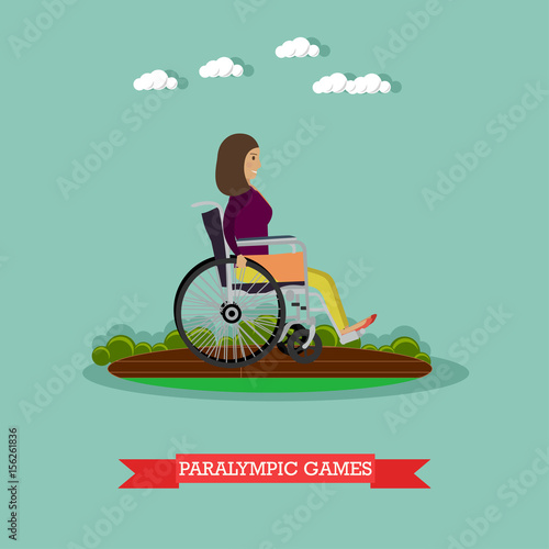 Paralympic games concept vector illustration in flat style
