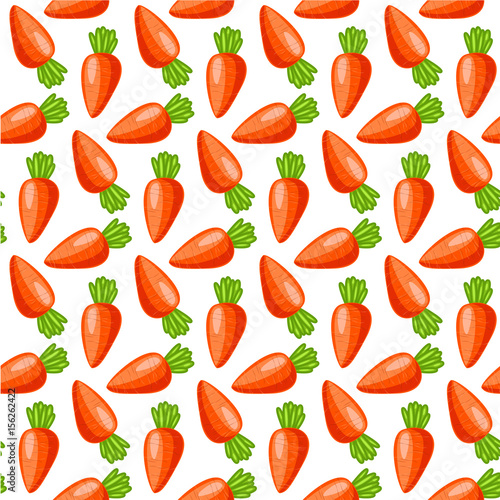 Wallpaper Mural Seamless background of cute orange carrots. Pattern Torontodigital.ca