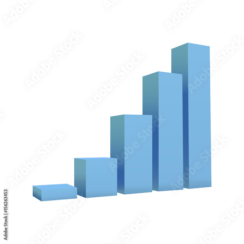 Vector bar chart isolated on white background. Abstract 3D infographic. Design element for business. Vector illustration. Free Download Vector bar chart isolated on white background. Abstract 3D infographic. Design element for business. Vector illustration. - GFXLoad