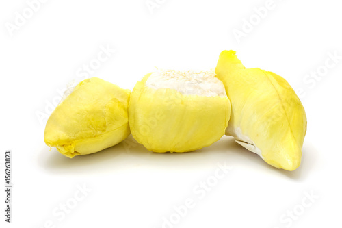 Isolated durian king of fruit on white background photo