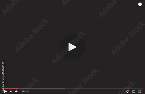 web video player. Modern design. Vector illustration. EPS10.