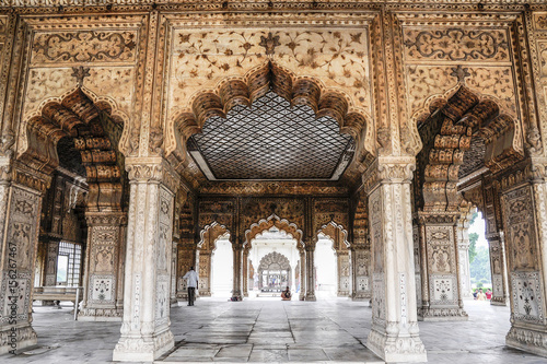 Typical Indian architecture by sunset, summer time. photo