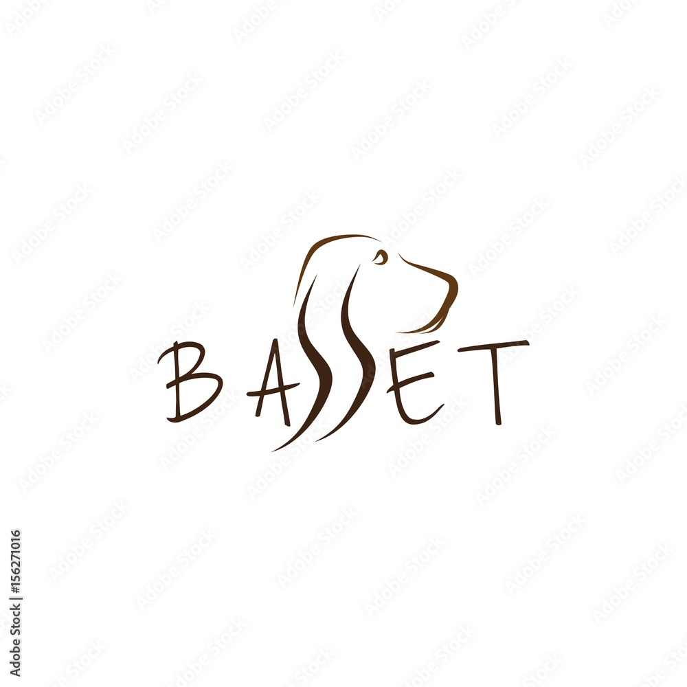 Obraz premium Basset vector illustration