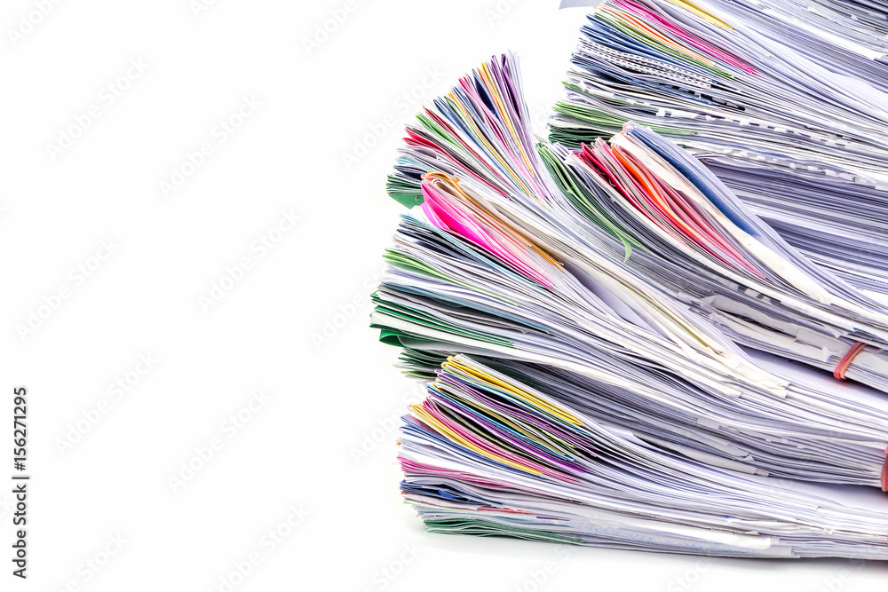 Stack of Documents isolated on white background Stack of Documents isolated on white background