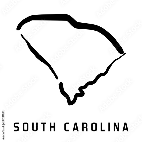 South Carolina simple map shape