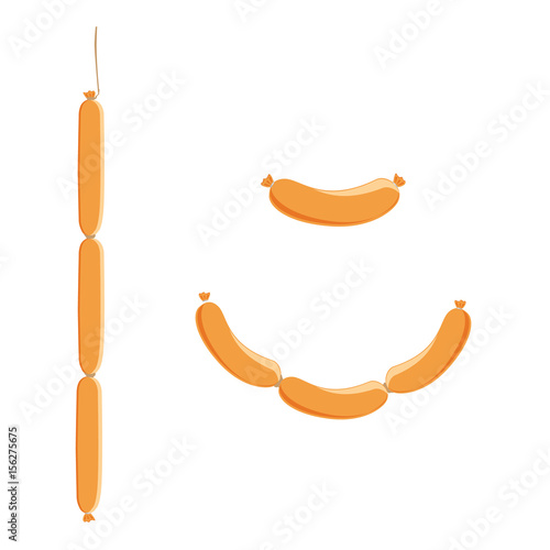 Sausage chain vector