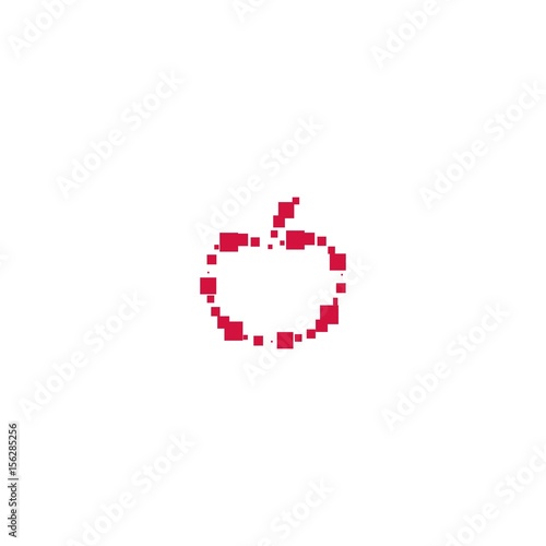 Pixel apple vector illustration © sasa
