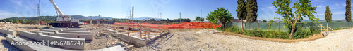 Industrial construction site panoramic view