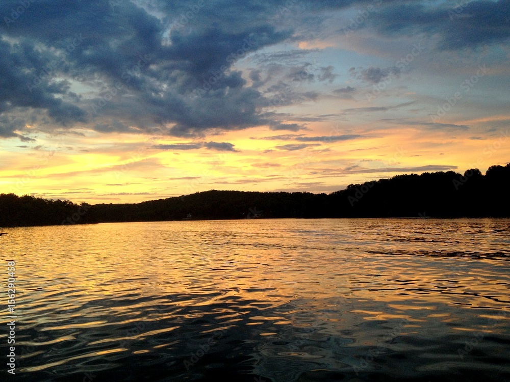 Cloud Swirl at Sunset on the Lake