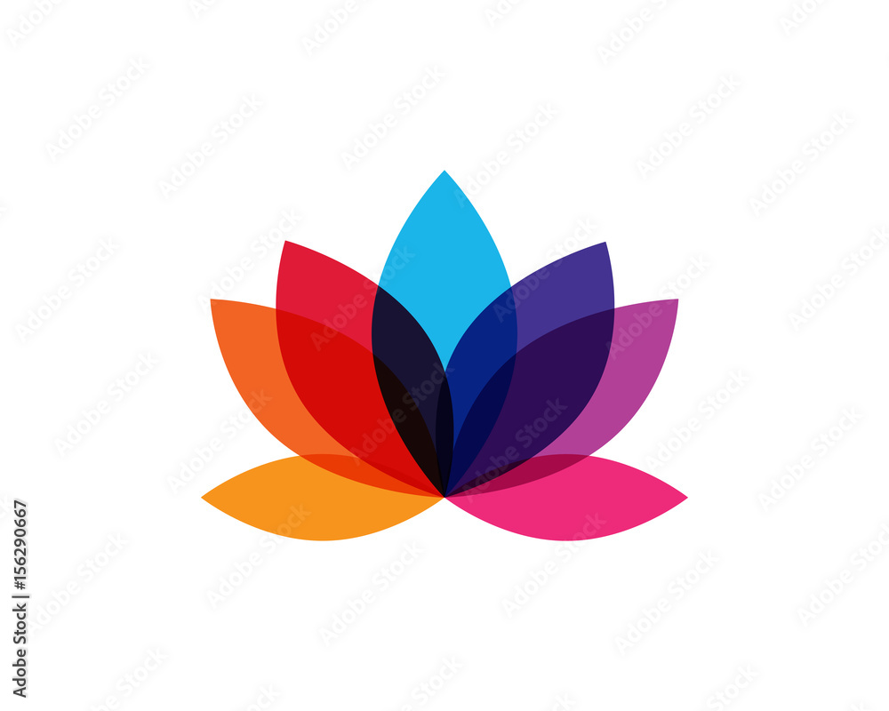 Modern Colorful Lotus Flower Logo Modern Colorful Lotus Flower Logo