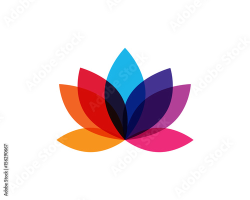 Modern Colorful Lotus Flower Logo