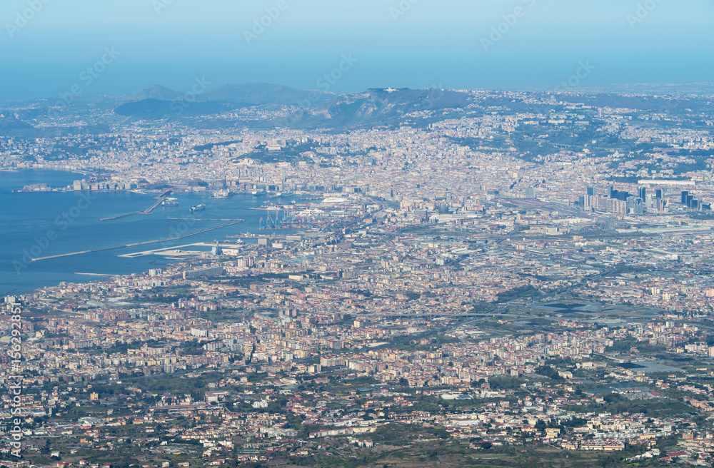 High view of Naples, Italy