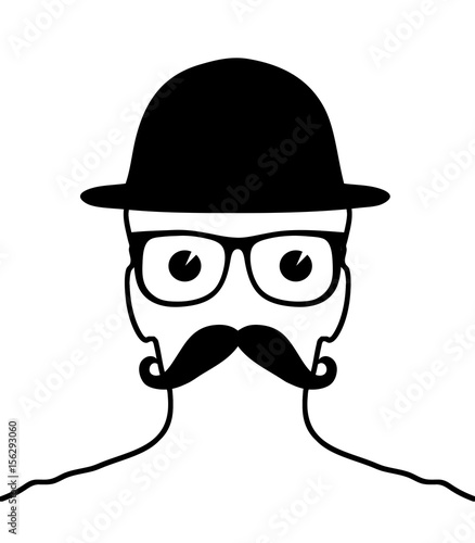Mann mit Brille, Bart und Hut