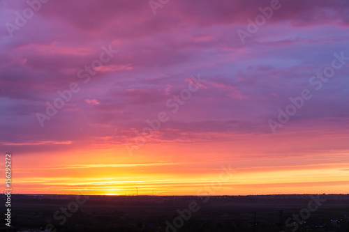 Bright sunset with clouds © Maslov Dmitry