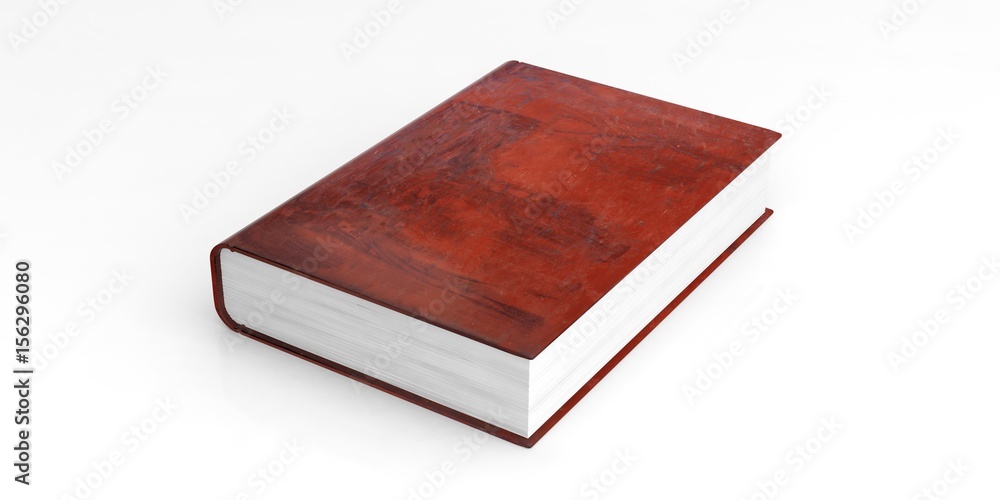 Blank leather book template on white background. 3d illustration Blank leather book template on white background. 3d illustration