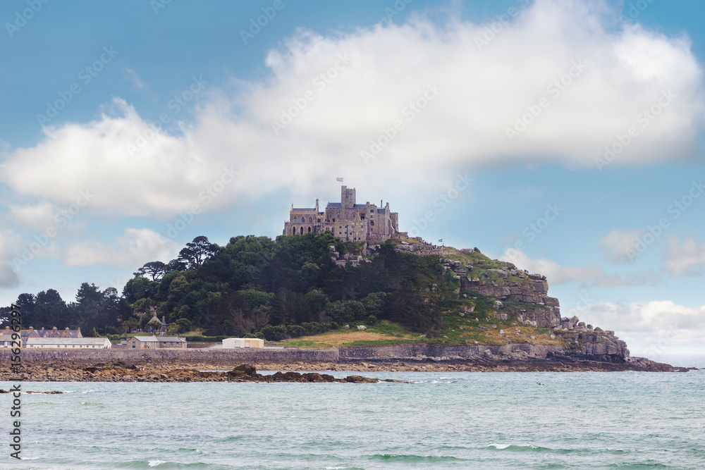 Ancient St Michaels Mount castle Cornwall England Ancient St Michaels Mount castle Cornwall England