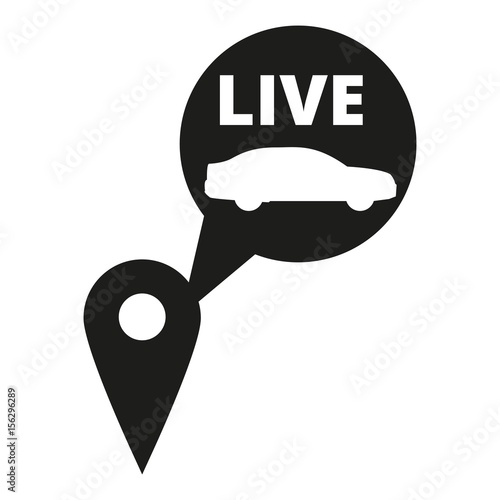 Auto Standort orten Icon - Car location locate icon for apps and websites