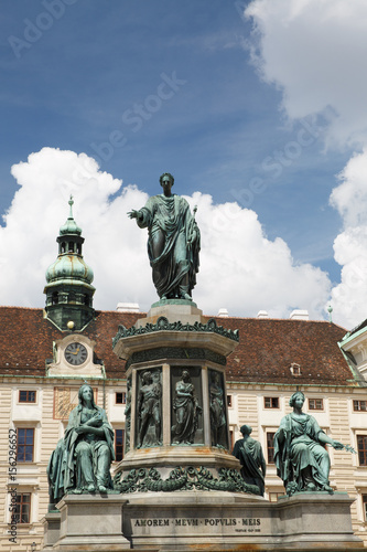 Statue of Francis II, Roman Emperor in the courtyard square in the Hofburg, Vienna photo