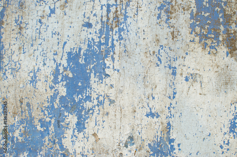 Texture of old paint blue